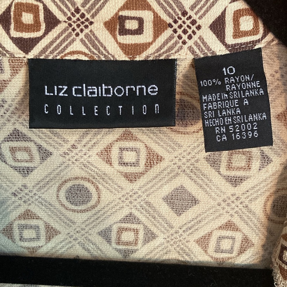 Retro Rayon Button-Up Liz Claiborne - Picture 9 of 9